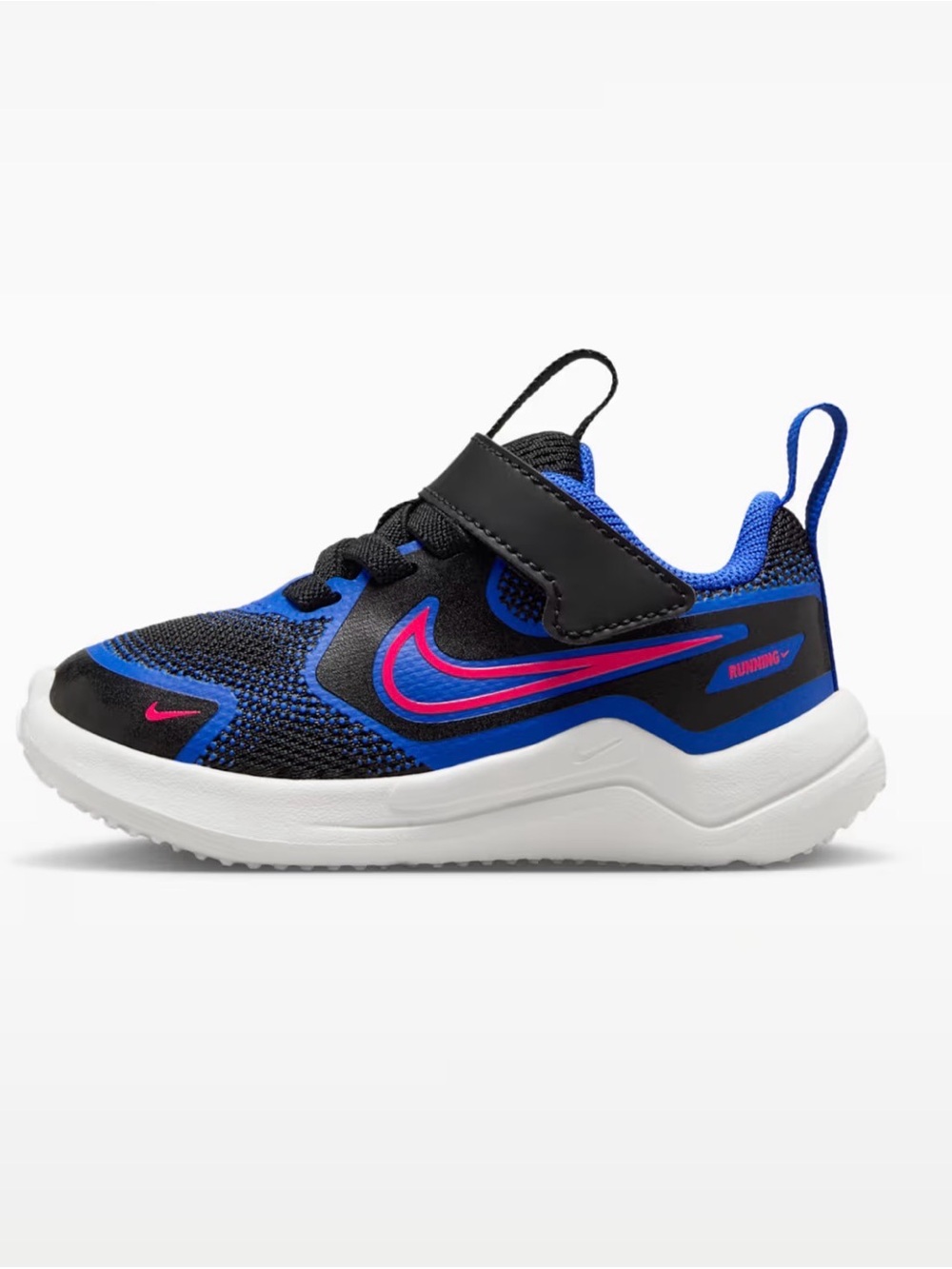 Nike Toddler Boy Cosmic Runner Sneakers in Blue Black Strap Shoe 8c